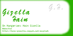 gizella hain business card